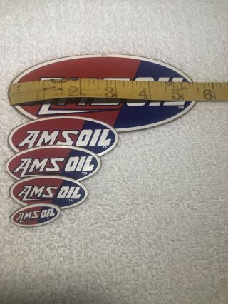 Amsoil OIL & Gas Co Set Of 5 Vintage Sticker Decals 3