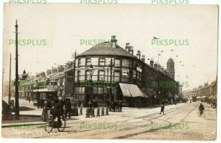 Old Postcard County Road Walton Liverpool Lancs Note Tram Real Photo 1906
