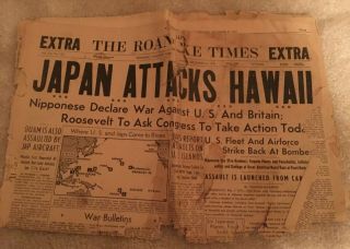 Vintage Roanoke Newspapers World War Ii Era