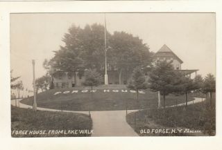 Rppc Forge House From Lake Walk - Old Forge Ny - Herkimer County Adirondack Mts.