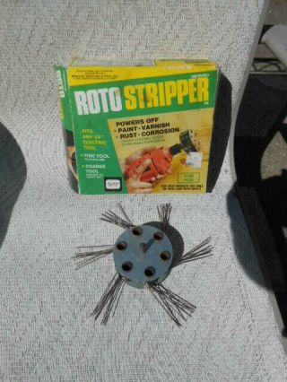 Vintage Roto Stripper.  Paint,  Rust,  More.  Fit 1/4 " Drill,  Fine Grade
