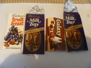 Vintage 1970 Cadburys Milk Tray Fruit And Nut Sweet Wrappers Confectionery