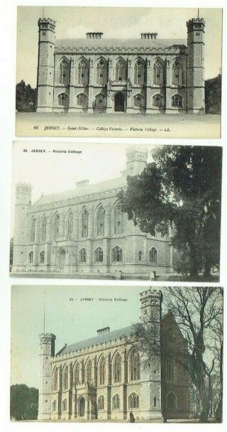 Old Postcards Victoria College Jersey Channel Islands Ll.  No.  66 Etc 1905 - 10