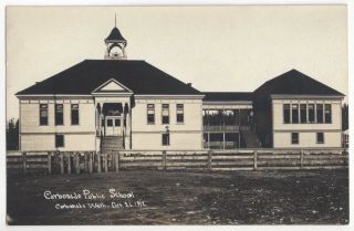 1912 Carbonado,  Washington Real Photo Architecture,  Public School,  Old Postcard