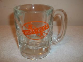 Vtg Bk Root Beer Heavy Duty Glass Rootbeer Mug B - K Advertising