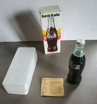 Vintage Coca Cola Bottle Radio Am Transistor Complete & Instructions