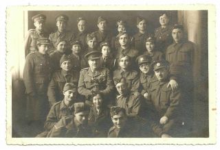 Judaica Palestine Old Photo Group Of Jewish Soldiers In The British Army Ww2