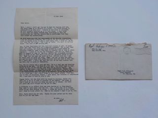 Wwii Letter 1944 Malaria Corporation Camp Wolters Texas World War Two Old Ww2