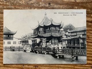 1901 Old Postcard China Shanghai Chinese House Of Tea