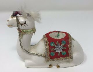 Vtg 1960 Holt - Howard Japan Camel Ceramic Candle Holder Holiday 6416 Christmas