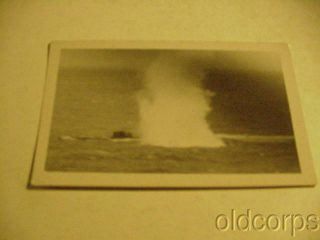 Period Photo Of German U - Boat Being Depth Charged By Coastal Command