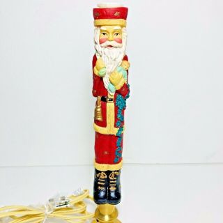 Electric Christmas Vintage Candlestick Old World Santa Window Candle Light Lamp