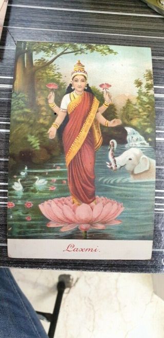 Old Vintage Ravi Varma Color Picture Post Cards From India 1920