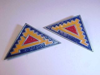 Set Two Ww2 Italian Made Us 7th Army Di Pin Seven Steps To Hell Cold Painted Dui