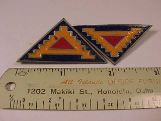 Set Two WW2 Italian Made US 7th Army DI Pin Seven Steps to Hell Cold Painted DUI 2