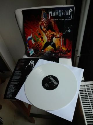 Manowar Limited White Vinyl Lp Warriors Of The World (2002)
