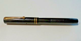 Vintage Early Sheaffer Black 5 - 30 Flat Top Fountain Pen Lever Fill 7132