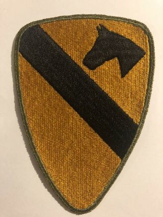 Ww2 Us Army 1st Cavalry Division Green Back Patch
