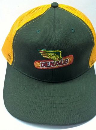 Dekalb Seed Hat Cap Green Yellow Mesh Strapback K - Products