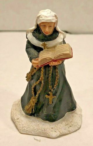 Enchanted Forest (menards) Singing Nun (2001) Poly - Resin Figurine Rare