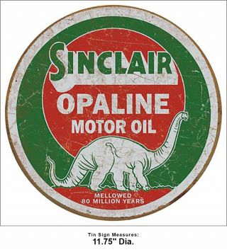 Sinclair Opaline Motor Oil Gas Station Garage Rustic Tin Metal Sign 12 X 12in