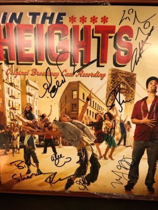 Lin - Manuel Miranda Signed In The Heights Broadway Cast 3 Lp / Vinyl Set Wow