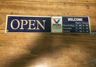 Valvoline Motor Oil Thank You For Your Business Open/close Door Sign 17x3.  5