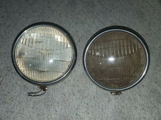 Vintage 2pc 10 " Early Ford Automobile Tractor Lights -