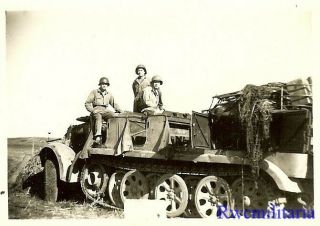RARE US Troops w/ Captured German SdKfz Halftrack in Field 2