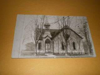 Old Rppc View M.  E.  Church Seymour Il Illinois Champaign County Postcard