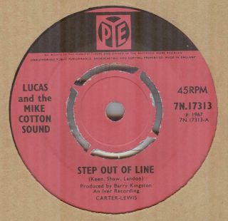 Lucas & The Mike Cotton Sound Step Out Of Line Mod Soul Dancer Listen