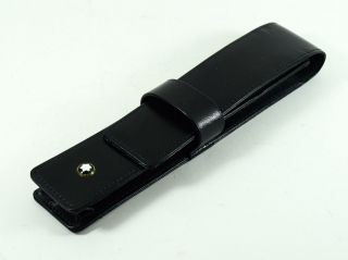 Luxury Montblanc Meiterstuck Black Leather Man Pen Case Holder -
