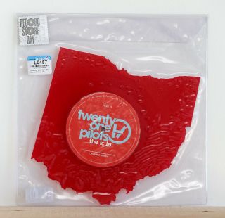Twenty One Pilots The Lc Lp 7 " Red Ohio Shaped Vinyl 2015 Record Store Day Oop
