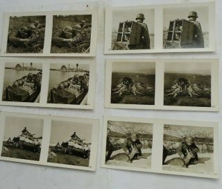 Set Rare Vintage German Military Photos War Cards 5 " Der Kampf Im Westen Soldier