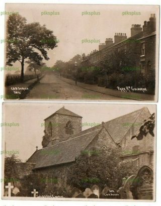 Old Postcards Golborne Wigan Lancs Park Road & Church C.  B.  B.  Real Photos C.  1910