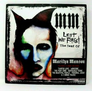 Marilyn Manson Lest We Forget The Best Of 2lp 2004 Black Vinyl Gatefold