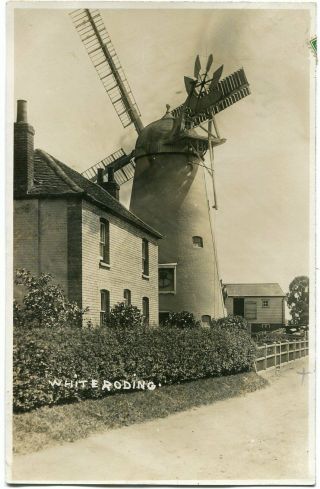 White Roding - Windmill - Old Real Photo Postcard View