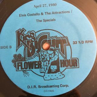 Rolling Stones " King Biscuit Flower Hour " Radio Show 1980 Lp E.  Costello Misprint