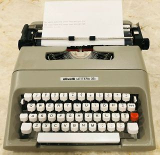 Olivetti Lettera 35i Vintage Typewriter - Red/black Ribbon