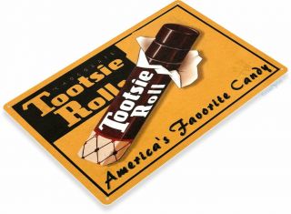 Tootsie Roll Candy Store Decor Metal Sign