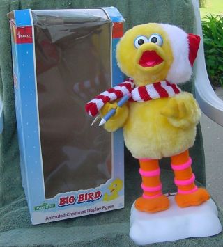Big Bird From Sesame Street Animated Big Bird Christmas Figure 17 " W//box 1998