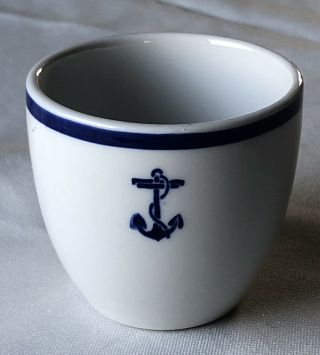 Vintage Us Navy Officer Mess China Demitasse Cup With Fouled Anchor