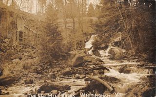 Whitingham Vermont Old Mill Ruins Brook Behind 1909 Real Photo Postcard Rppc