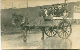 Maidenhead - Bankside Express - Horse & Cart - Old Real Photo Postcard
