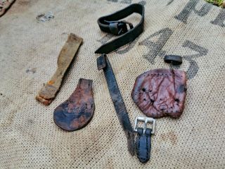 Ww2 German Equipment Straps Leather Hardware Set From Kurland