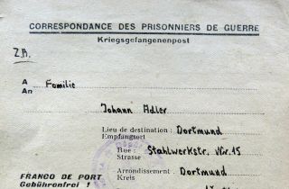 Prisoner Of War Mail By Imprisoned German Soldier - Still Inmate In 1948