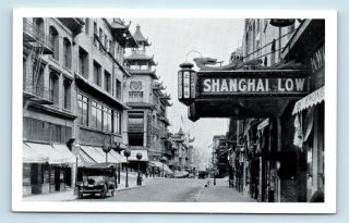San Francisco,  Ca - Chinatown Street Scene - Early 1900s View Old Car & Signs G2