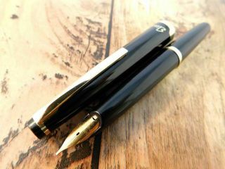 Good Pilot Elite Fountain Pen Vintage Black Gold 18k - 750 Nib M Japan