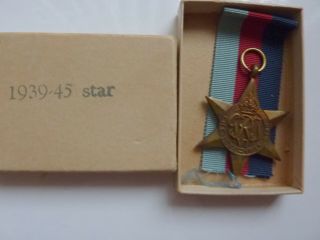 In The Box Wwii British/canadian 1939/45 Star Medal