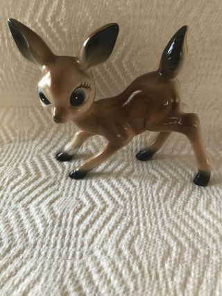 Large Vintage Hard Plastic Christmas Reindeer Bambi Japan (e41)